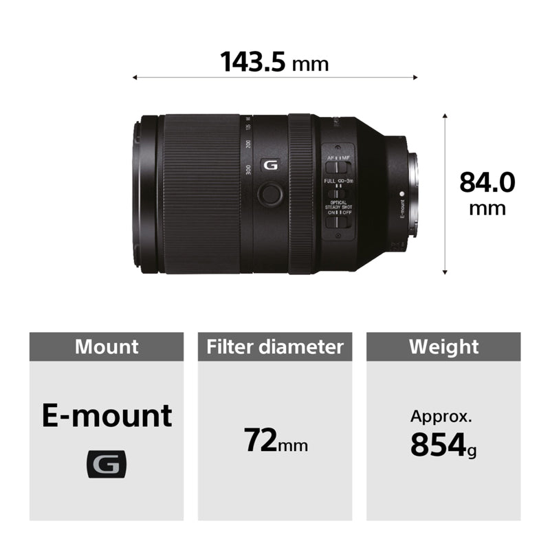 Sony FE 70-300mm F4.5-5.6 G OSS Full Frame Lens – DongFu Camera