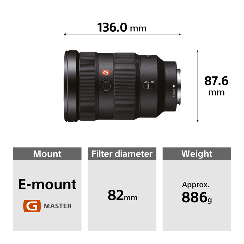 Sony E mount G Master Lens