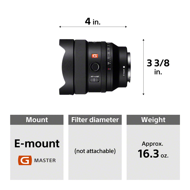 Sony FE 14mm F1.8 GM Lens